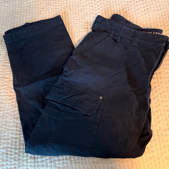 Men's DuluthFlex Fire Hose Ultimate Relaxed Fit Cargo Pants 42x32 Navy Blue - Picture 2 of 10